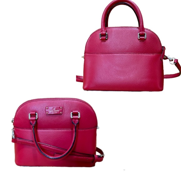 Kate Spade Mini Carli Grove Street Leather Crossbody Purse in Red Carpet w/COA - Picture 6 of 13